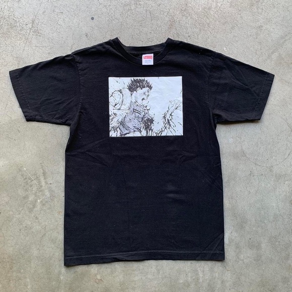 2017 F/W SUPREME BLACK & WHITE AKIRA SHORT-SLEEVE COTTON T-SHIRT ADULT SMALL - Picture 1 of 3